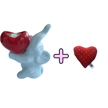 Vela de Soja de Elefante + mini corazón de regalo de Natuterapia