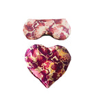 Cargar imagen en el visor de la galería, Pack Corazón: Antifaz Terapéutico + Corazón Sanador de Semillas (Flores rosadas)
